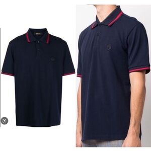 Authentic MCM playera tipo polo con logo bordado